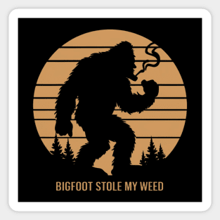 Bigfoot stole my weed Sticker